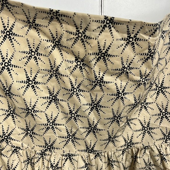 Levi’s Womens Sundress XL Cream Black Slip Straps Star Pattern Back Zip Summer - Picture 4 of 12